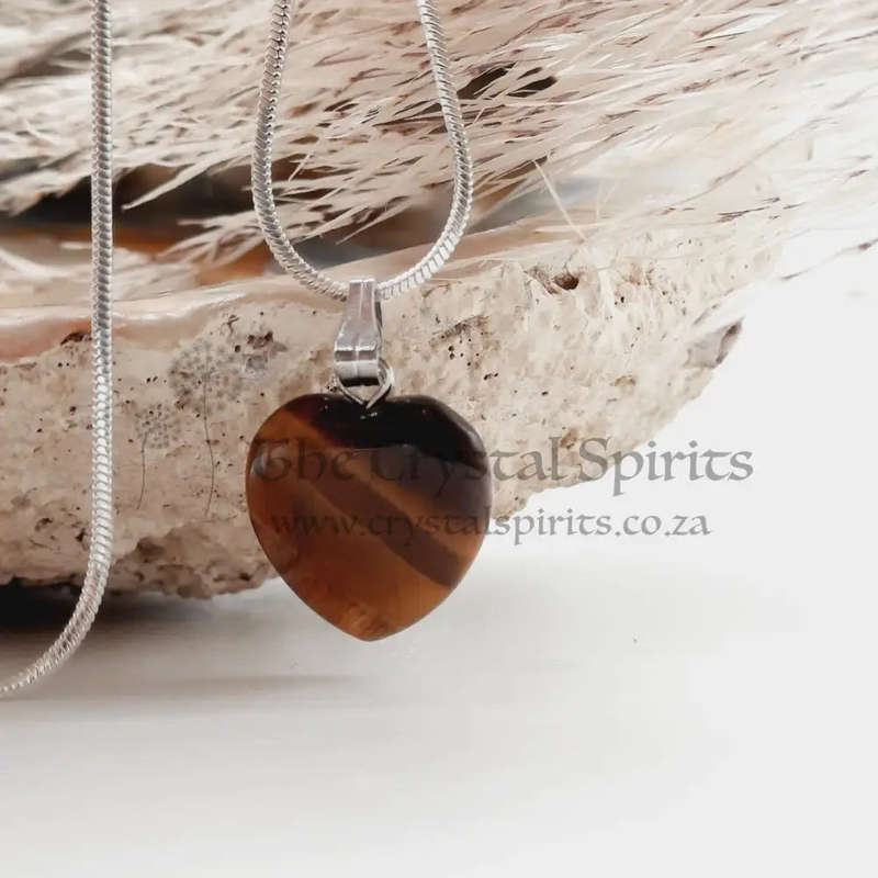 Tiger's Eye Heart Pendant