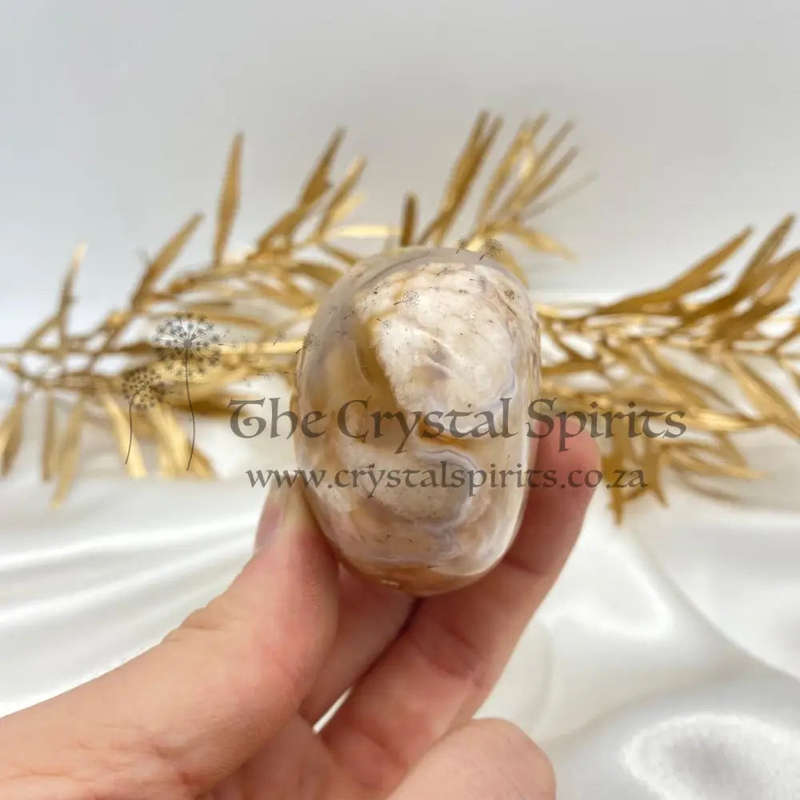 Tranquility Flower Agate Heart