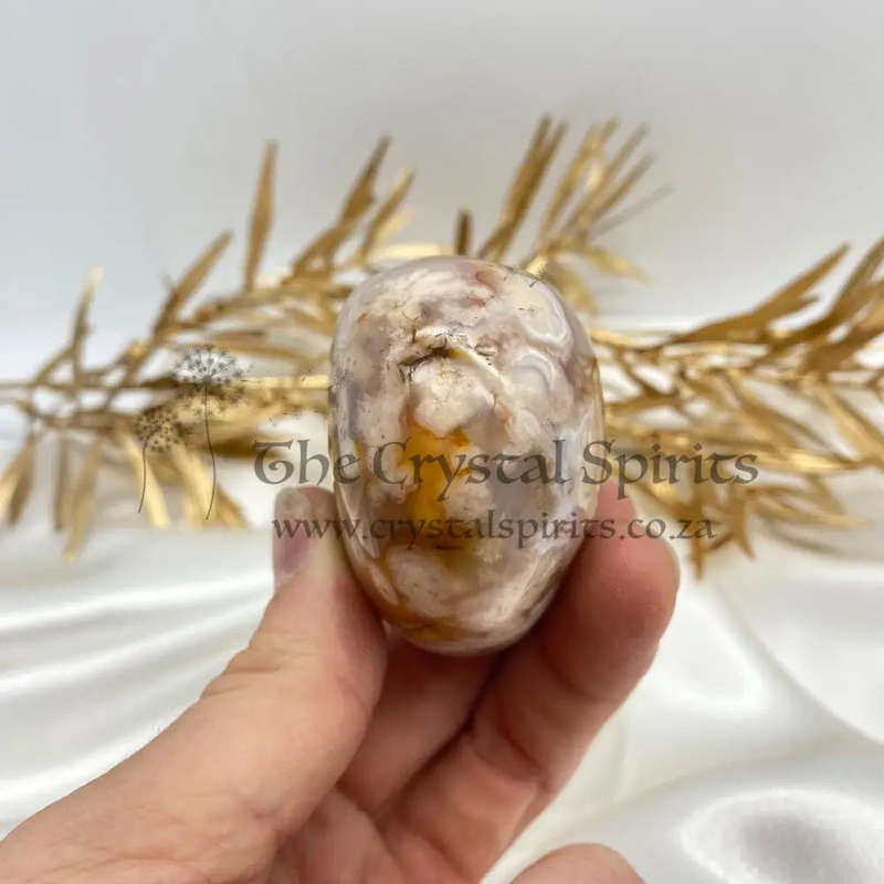 Tranquility Flower Agate Heart