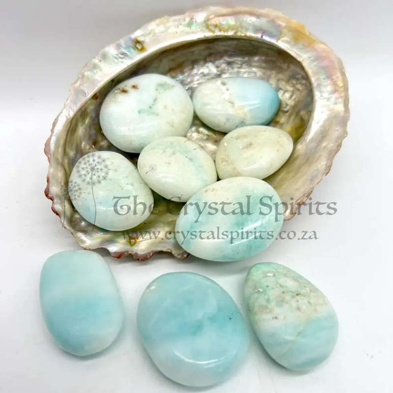 Tumbled Blue Aragonite Crystal Orbs