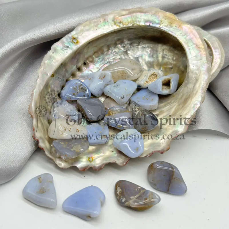 Tumbled Blue Chalcedony