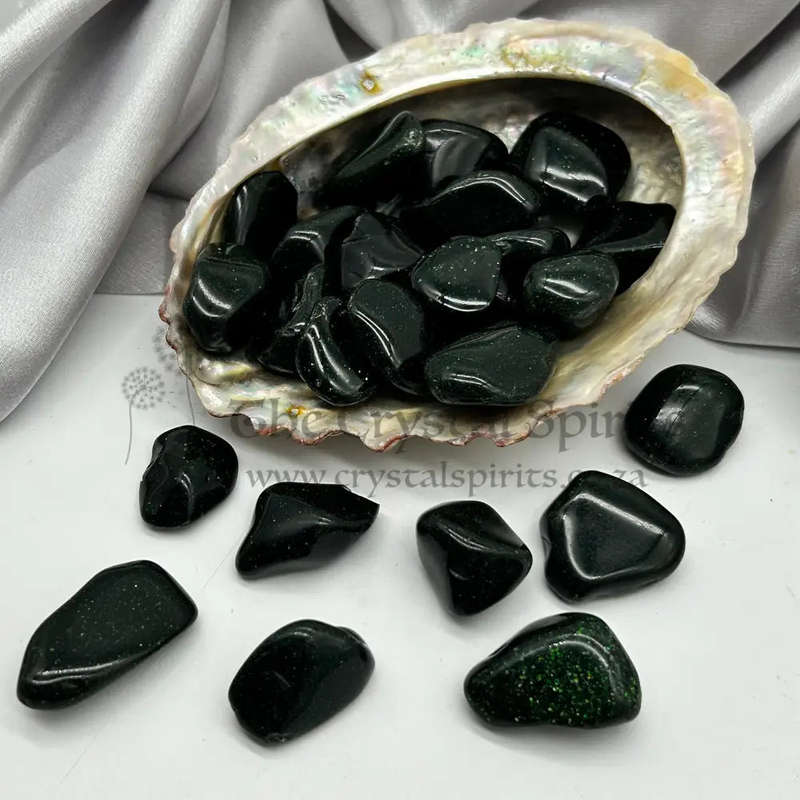 Tumbled Green Goldstone