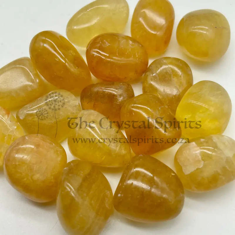Tumbled Honey Calcite