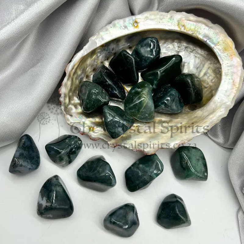 Tumbled Moss Agate