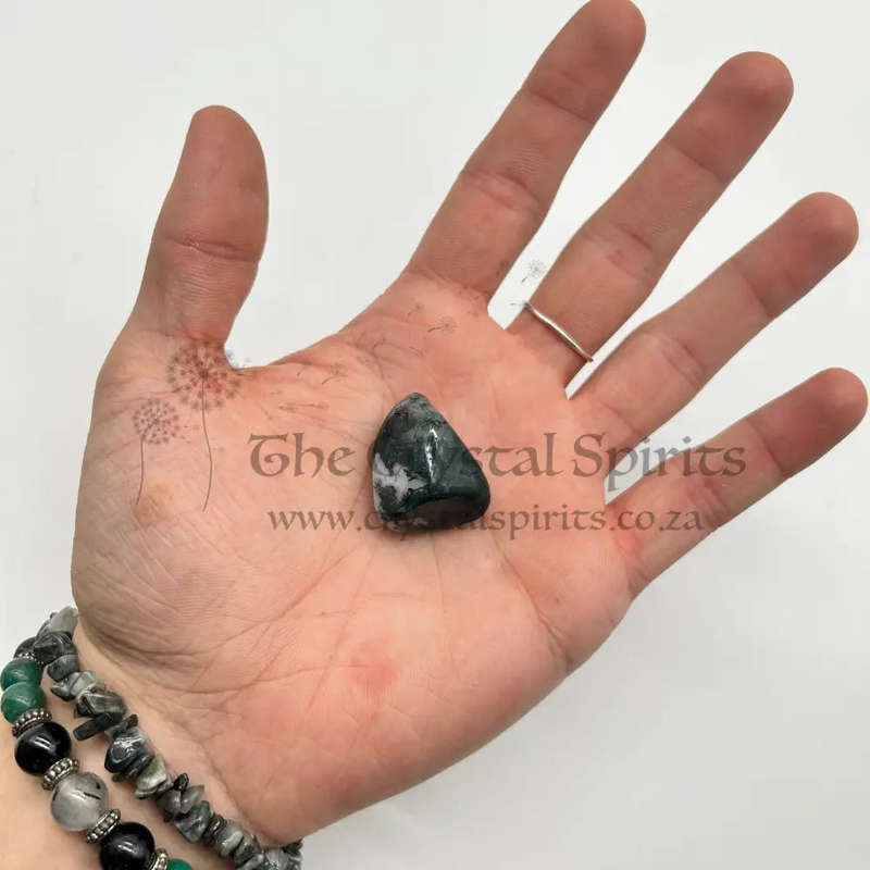 Tumbled Moss Agate