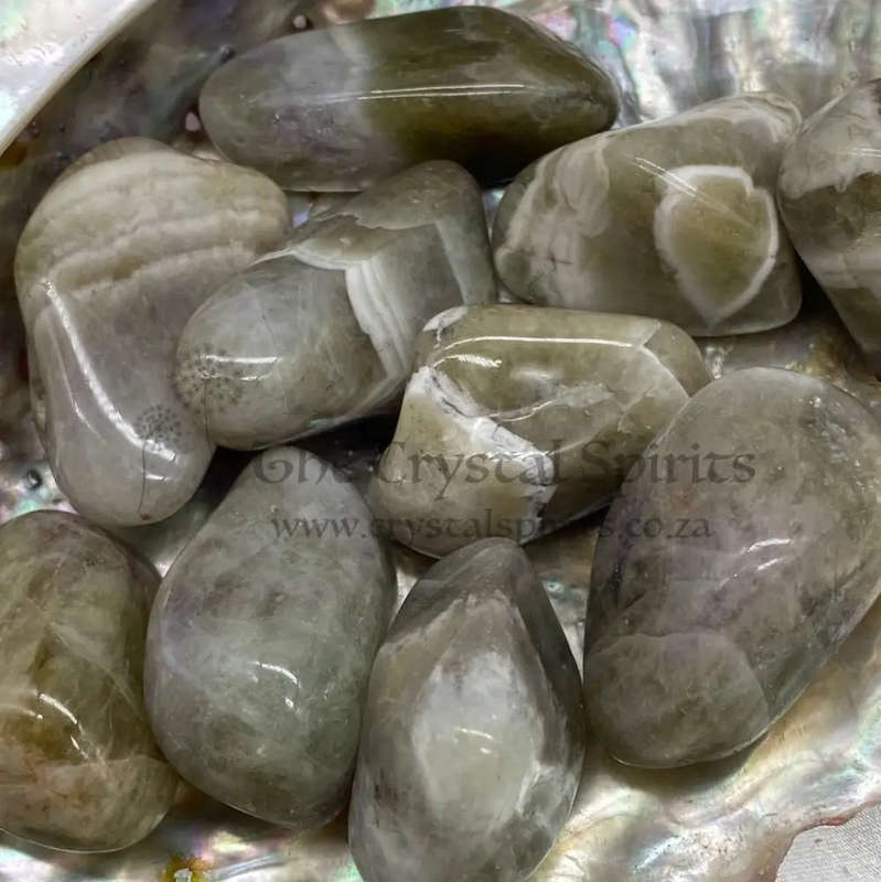 Tumbled Prasiolite (Green Amethyst) Stone