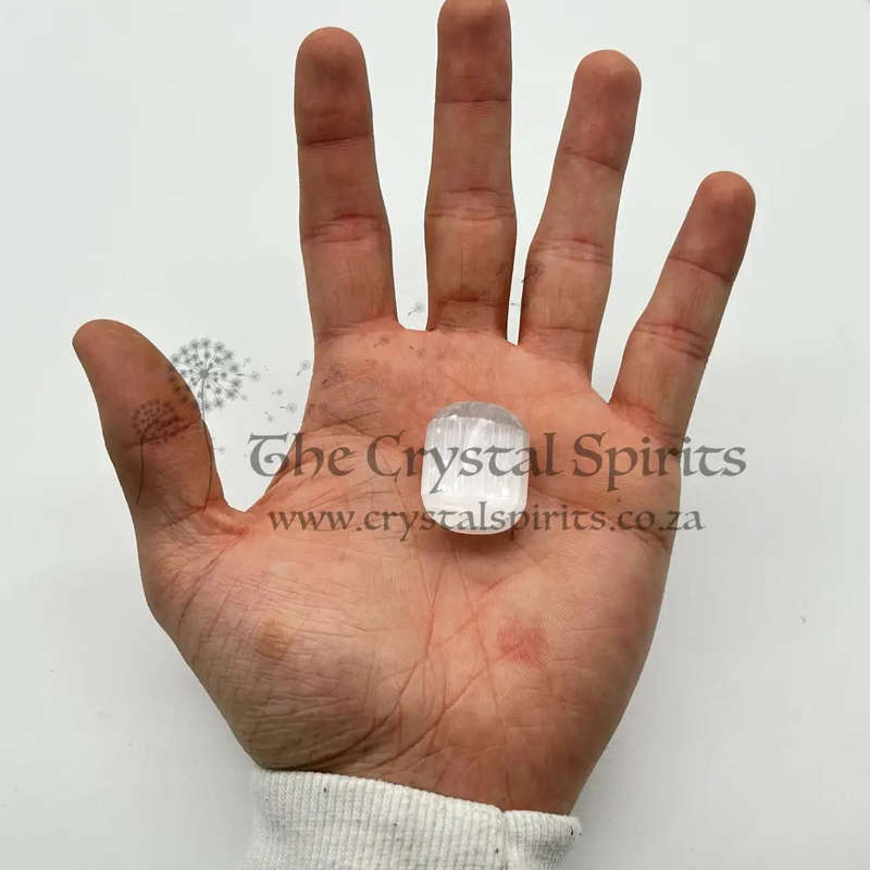 Tumbled Selenite in Pill Shape