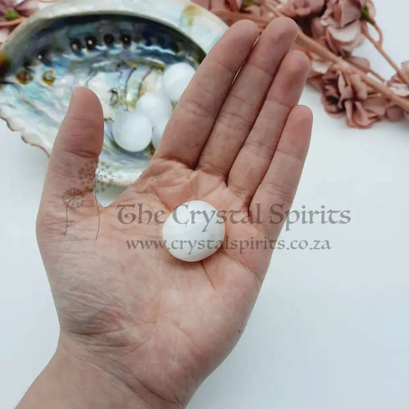 Tumbled Selenite Pearl
