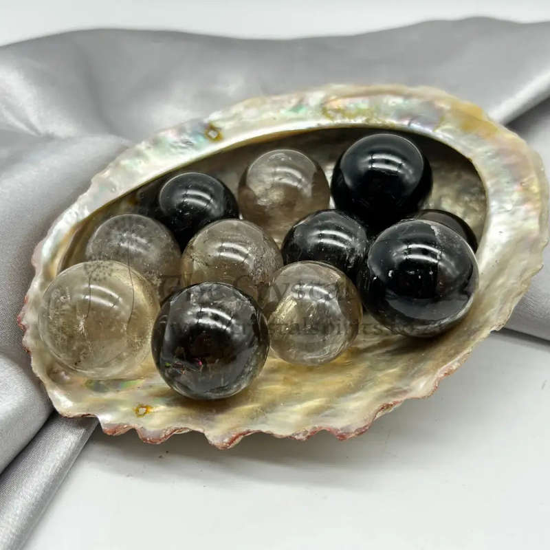 Tumbled Smoky Quartz Spheres