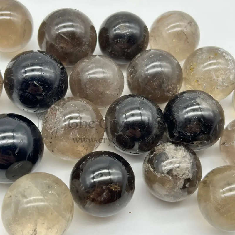 Tumbled Smoky Quartz Spheres