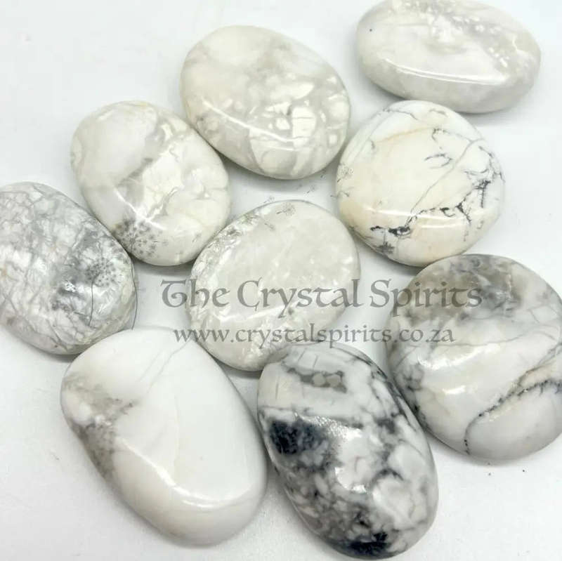 Tumbled White Howlite Crystal Orbs