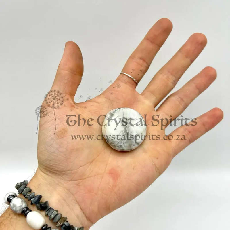 Tumbled White Howlite Crystal Orbs