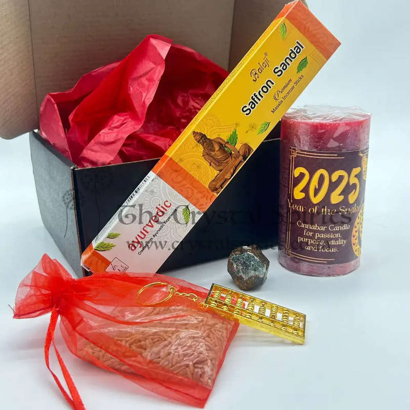 Wealth Home Cinnabar Snake Deluxe Candle Kit for 2025