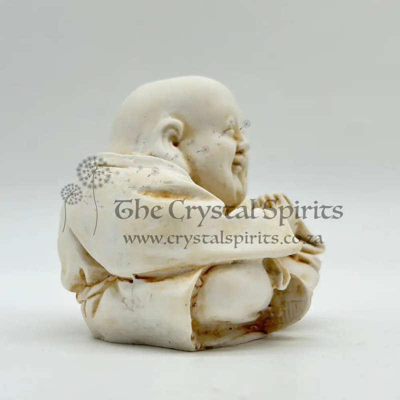 White Laughing Buddha