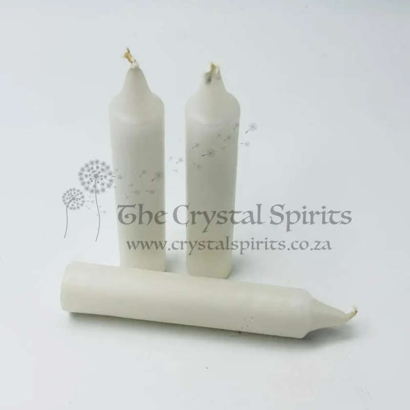 White Solid Coloured Ritual Candles