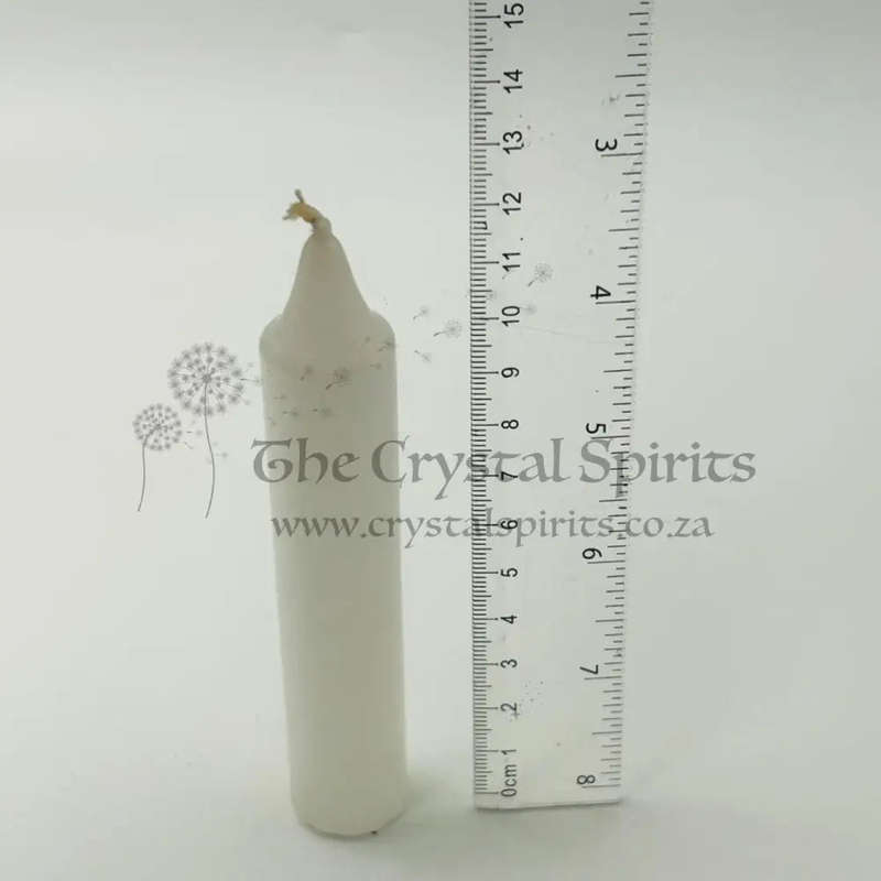 White Solid Coloured Ritual Candles