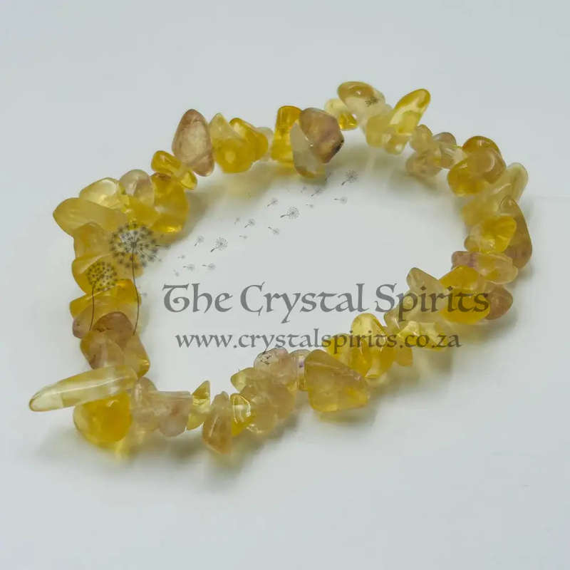 Yellow Fluorite Chip Bracelet