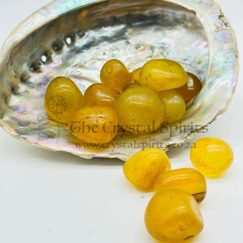 Yellow Onyx Tumbled Stone