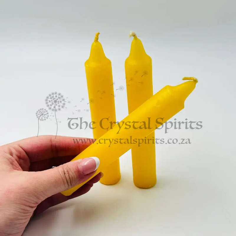 Yellow Solid Coloured Ritual Candles