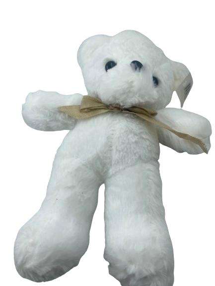 Soft Toy White Teddy Valentine