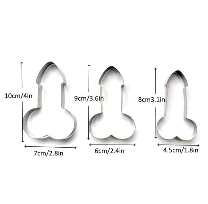 3pc Metal Cutter Naughty Penis
