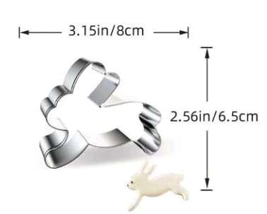 Metal Cookie Cutter Running Rabbit