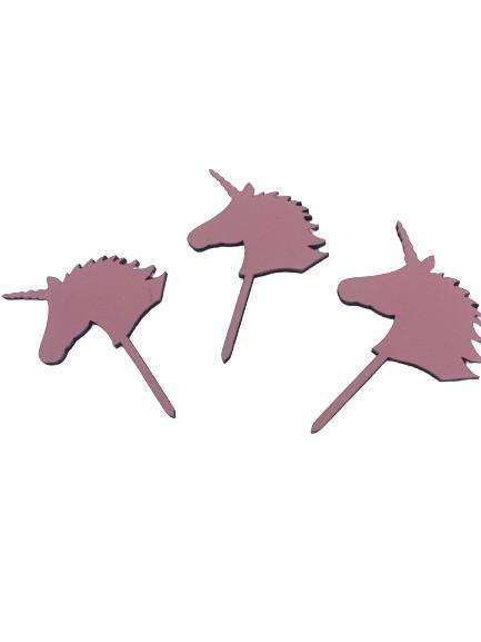 Wooden Topper Unicorn 3pcs
