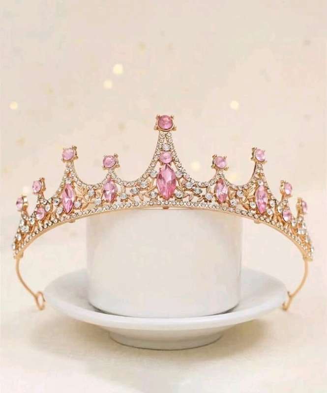 Diamante Tiara Perfect For Cake Topper Pink