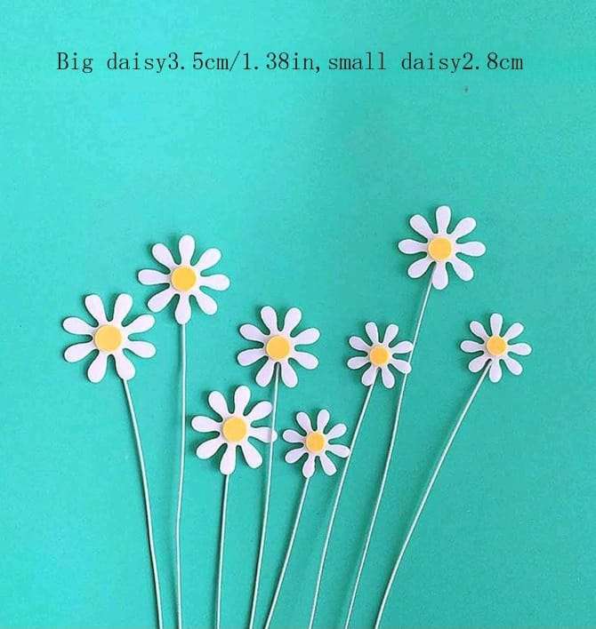 Cake Topper Small Daisy Paper
