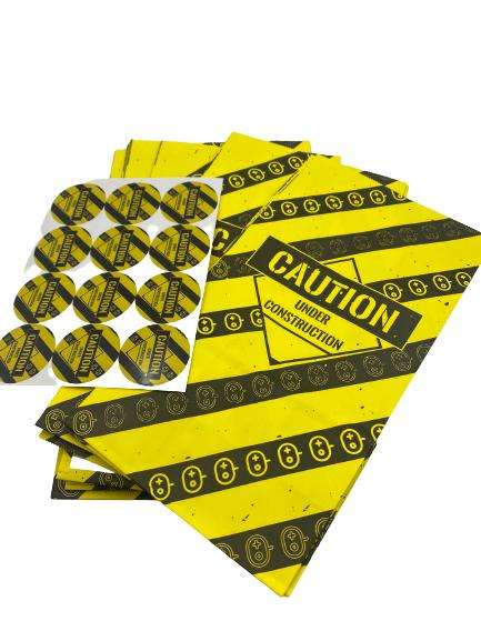 Party Paper Bag Caution 12pcs