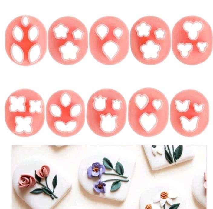 10pc Plastic Cutter Flower