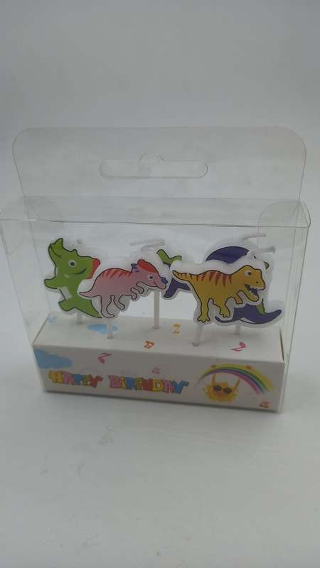 Dino Party Candle