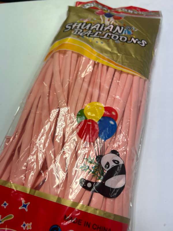 100pc Long Balloon Peach