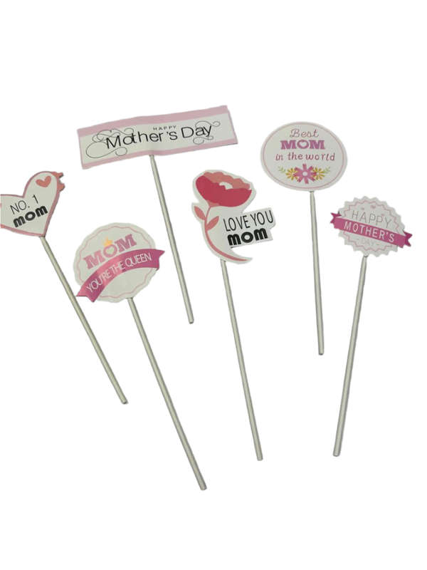 Mom Mothersday Cake Topper Cardboard