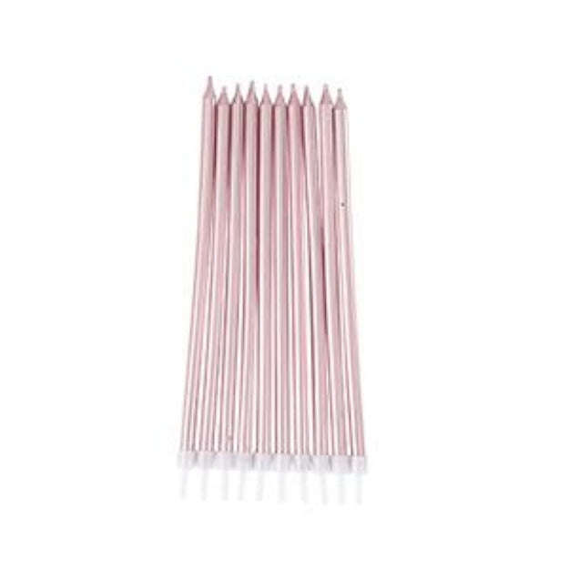 19cm Metallic Long Cake Candles