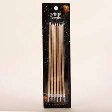 19cm Metallic Long Cake Candles