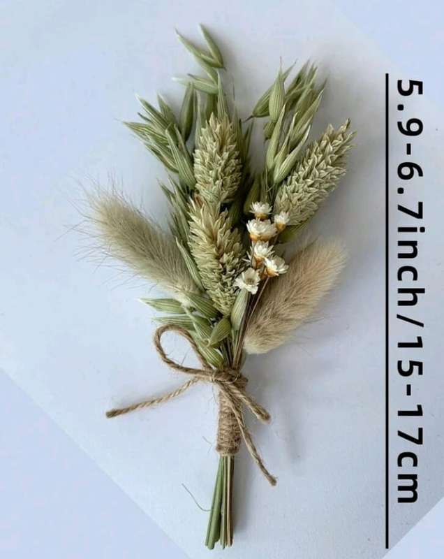 1pc Cake Topper Dry Flower Green and White