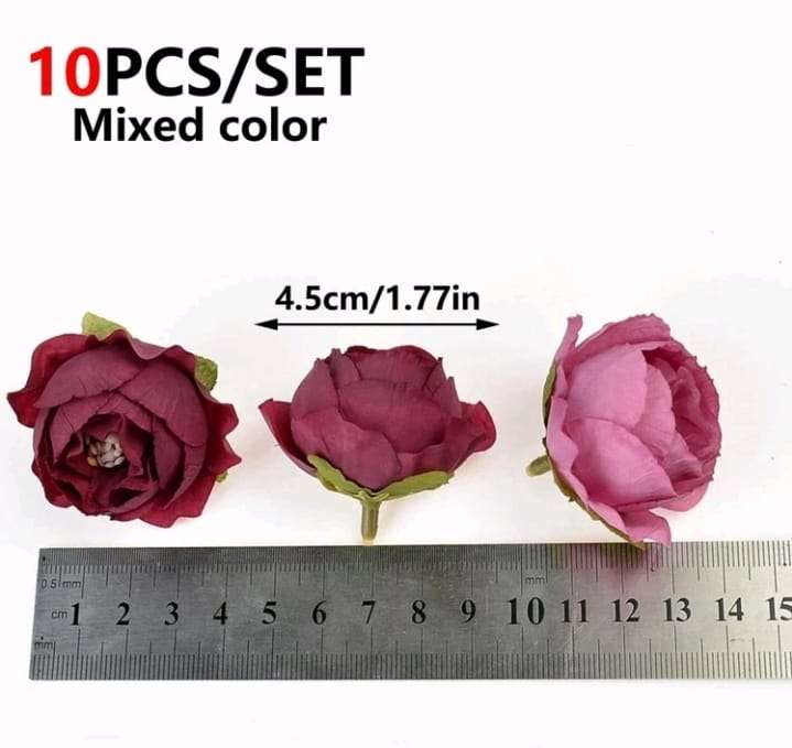Cake Topper Artificial Mix Rose Head