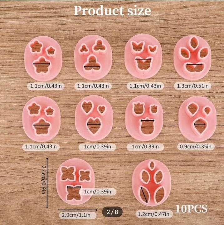 10pc Plastic Cutter Flower