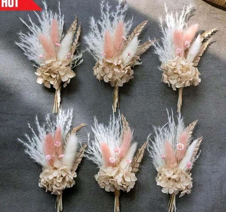 1pc Cake Topper Mini Dry Flower Bohemian