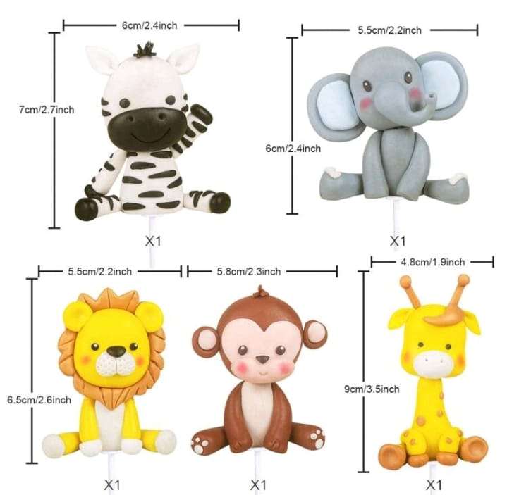 Cake Topper Wild One Jungle Animal