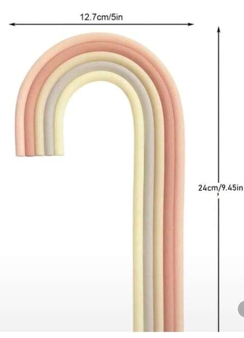 Clay Cake Topper Rainbow Light Pink