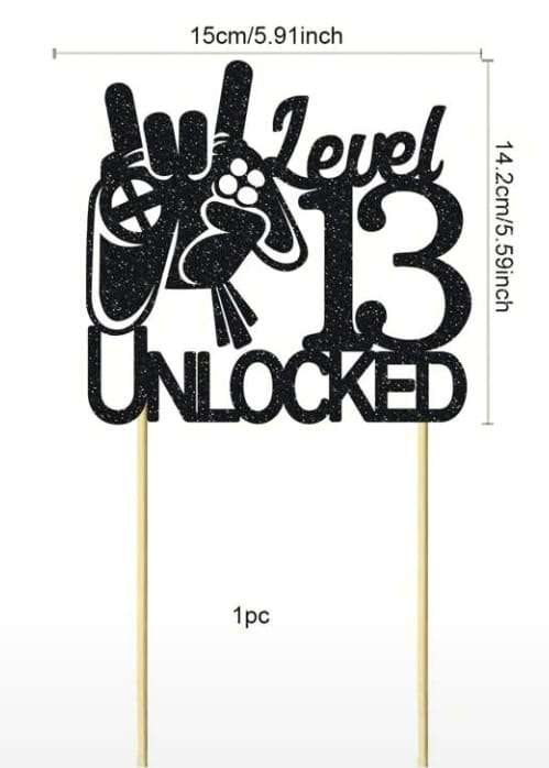 Cardboard Cake Topper Level 13 Unlocked