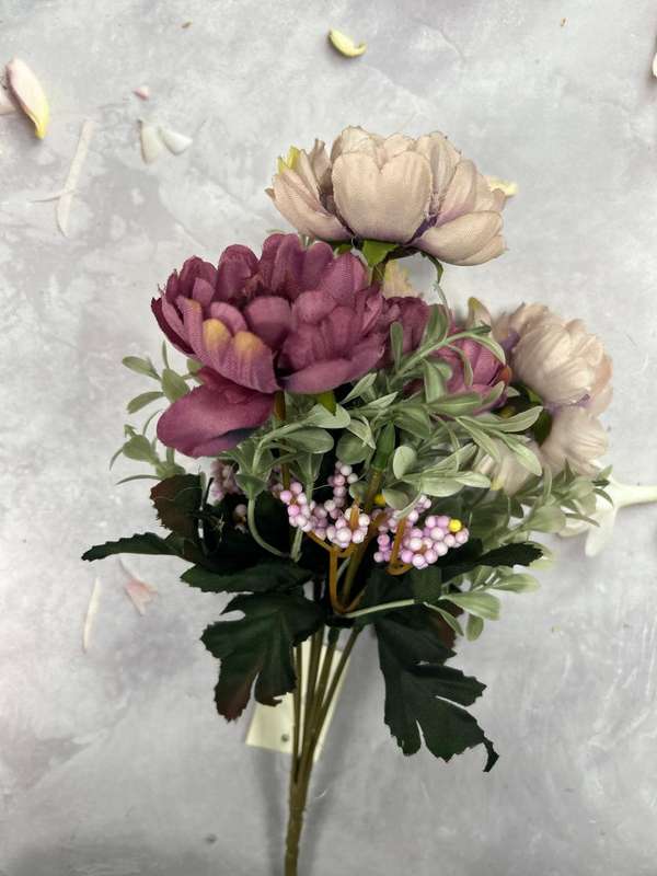 Cake Topper Artificial Bunch Peony