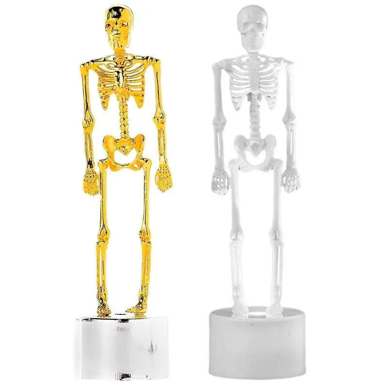 Plastic Cake Topper Skeleton White