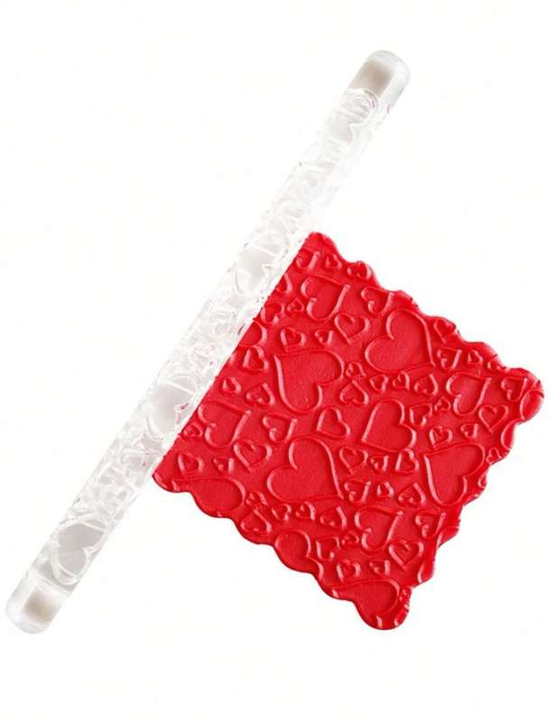 Texture Rolling Pin Hearts Valentine