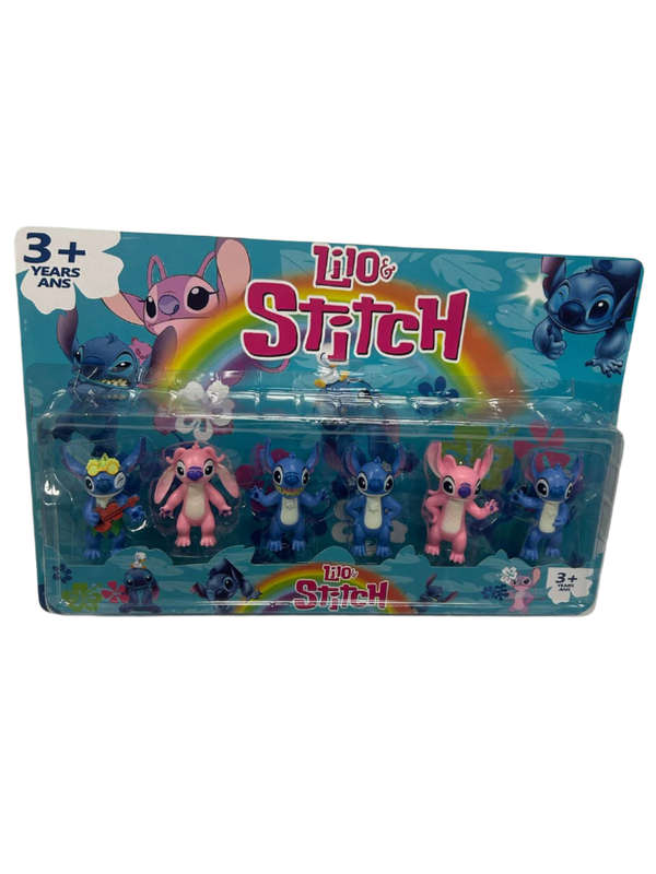 6pc Stitch Plastic Figurines Cake Topper