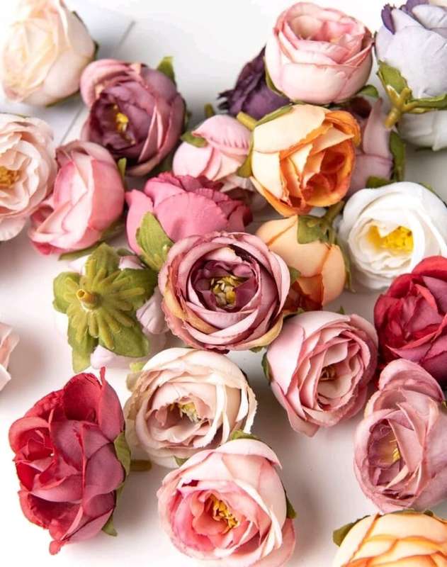 10pc Cake Topper Artificial Rose