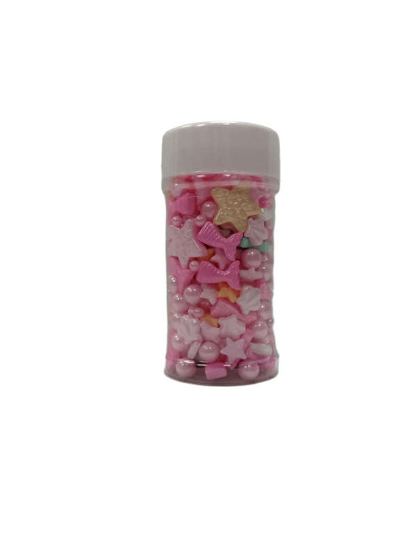 1250575-3 80g Mix Sprinkles  Mermaid Tail Pink Orange And Blue