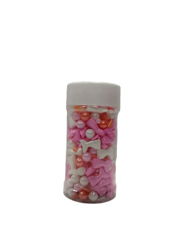 1250575-4 80g Mix Sprinkles  Mermaid Tail Pink And Orange